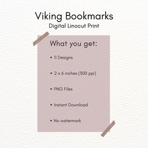 Viking Bookmark PNG Files INSTANT DOWNLOAD Norse Bookmark Diy Bookmark ...