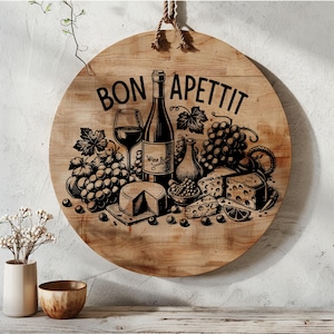 Laser Engraving Files Meal, Wine and Cheese SVG, Charcuterie board Svg, Cutting Board SVG, Laser Cut, Cheese Board, Xtool Glowforge Ready