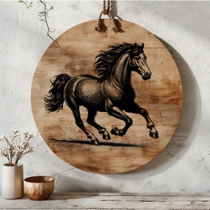 Horse Charcuterie Board SVG, Equestrian SVG Cutting Board Digital File, Cheese Board Design, Animal  Laser Wood Engraving File