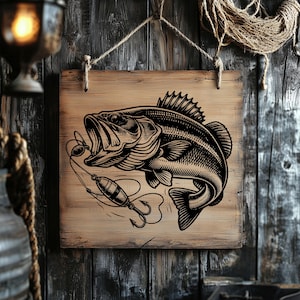 Fish Charcuterie Board Laser Engrave SVG, Fishing Cutting Board Digital File, Cheese Board Design, Laser Wood Engraving File, Camping Design