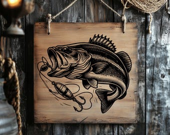 Fish Charcuterie Board Laser Engrave SVG, Fishing Cutting Board Digital File, Cheese Board Design, Laser Wood Engraving File, Camping Design