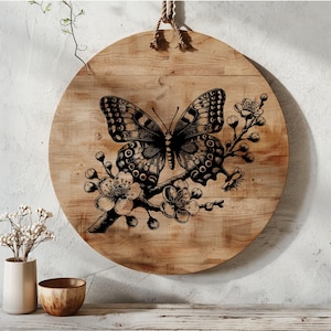 Butterfly Charcuterie Design SVG, Chopping Board PNG, Cutting Board Digital File, Laser Engraving Files, Digital, Butterfly Laser Burn SVG