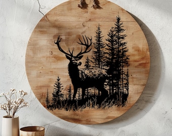 Deer Charcuterie Design SVG, Chopping Board PNG, Cutting Board Digital File, Laser Engraved Files, Digital, Vector, Laser Cut File