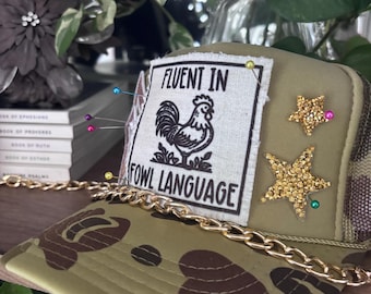 Chicken Mama Trucker Hat | Farm Fresh, Fluent in Fowl Language