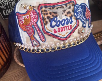 USA America Patriotic Trucker hat| Cattle hat