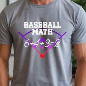 Baseball Math Shirt, Funny Baseball Equation Tee, Game Day Player Apparel