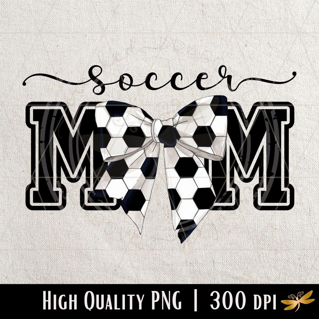 Soccer Mom PNG Coquette Bow Soccer Png Digital Sports Mom Png Soccer ...