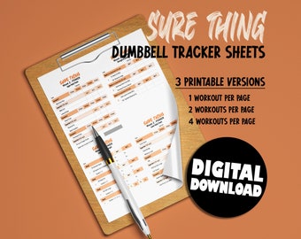 Sure Thing Dumbbell Tracker Sheets - Beachbody Workout