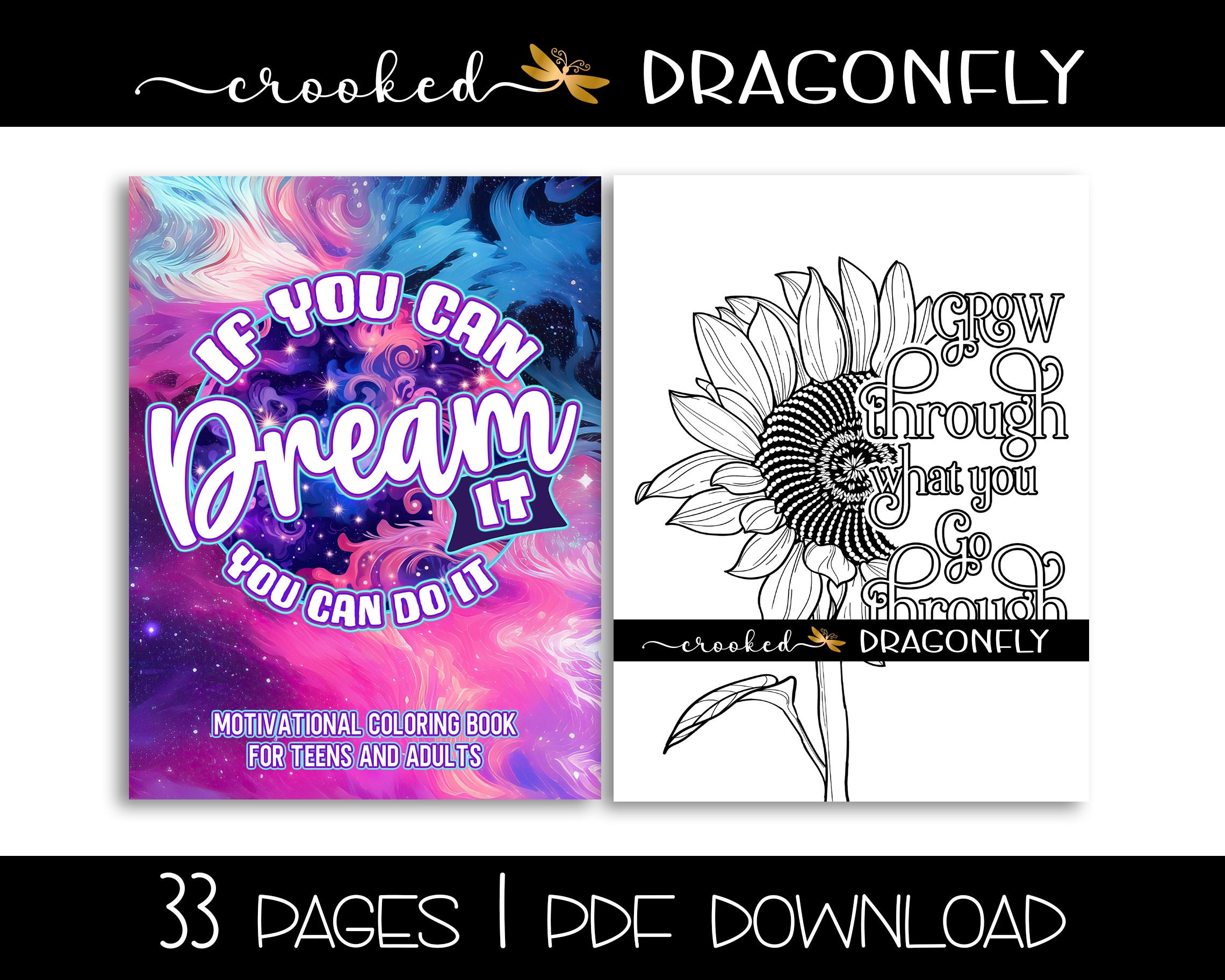 Personalized Young Teen Coloring Book With Affirmations A-Z