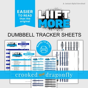 Hojas de seguimiento de mancuernas LIIFT More / Fácil de seguir / Beachbody / BODi / Descarga digital