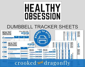 Hojas de seguimiento de mancuernas de Healthy Obsession / Beachbody / BODi / Descarga digital