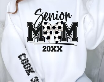 Senior Soccer Mom Sweatshirt, Personalized Soccer Mom Graduation Crewneck