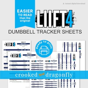 LIIFT4 ダンベルトラッカーシート | 簡単に記録 | Beachbody | BODi | デジタルダウンロード