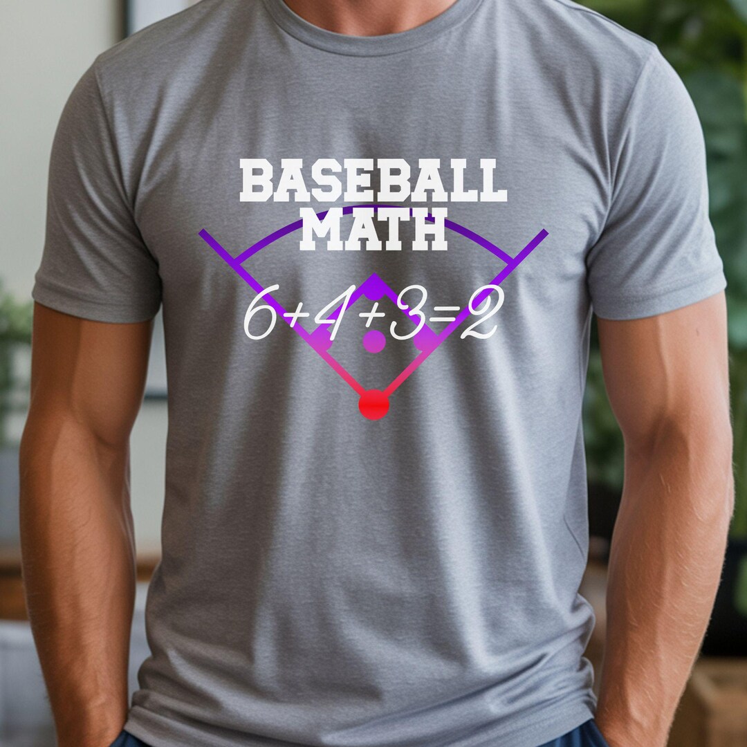 Baseball Math Shirt, Funny Baseball Equation Tee, Game Day Player ...
