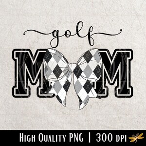 Coquette Golf Mom PNG | Uroczy kokardka Golf Clipart | Dziewczęcy plik sublimacji Sports Mom | Golf Cart Life Digital Design | Natychmiastowe pobieranie