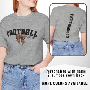 Football Mom Shirt Custom for Game Day Shirt Custom Team Mom Shirt Name and Number Shirt