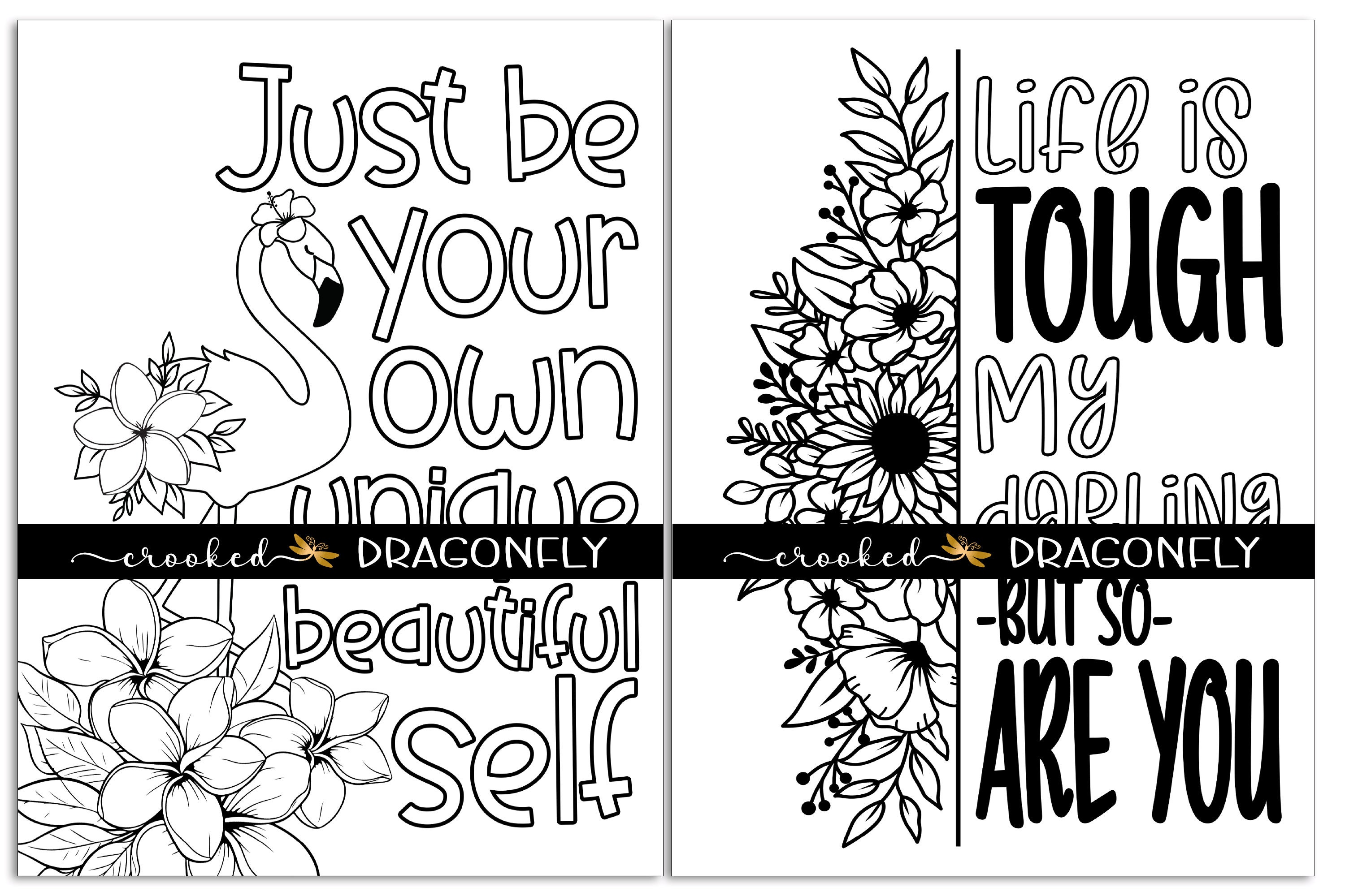 Positive and Motivational Coloring Pages for Girls and Women Printable ...