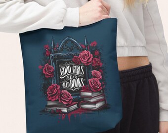 Bookish Gothic draagtas, Dark Academia Reader, Good Girls Read Bad Books