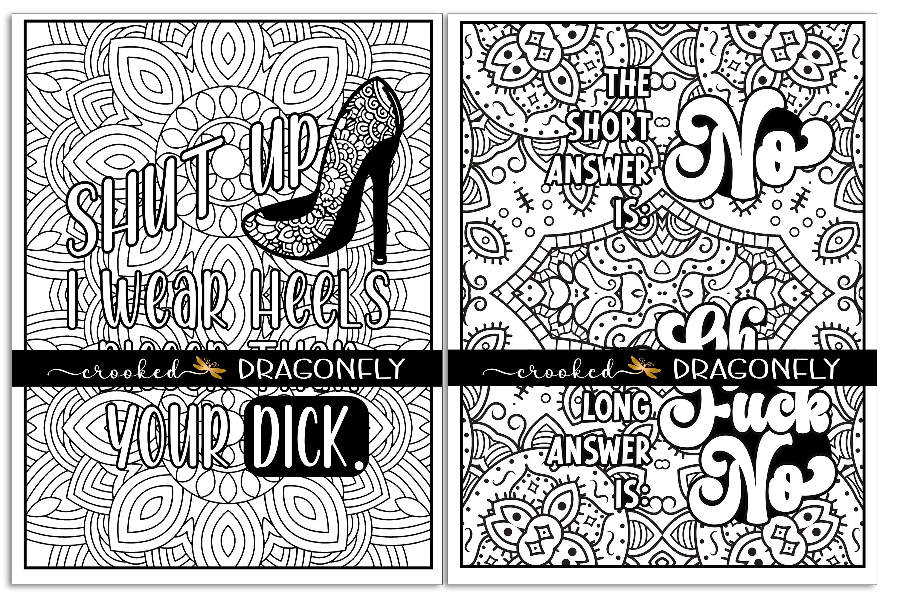 Sarcastic Swear Word Coloring Pages Printable Pages Digital Download ...