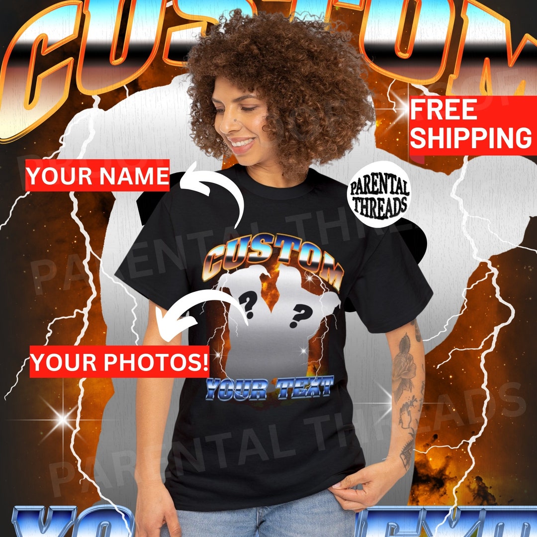 Custom Bootleg Rap Tee, Retro Dog Shirt, Personalized Pet Shirt, Custom