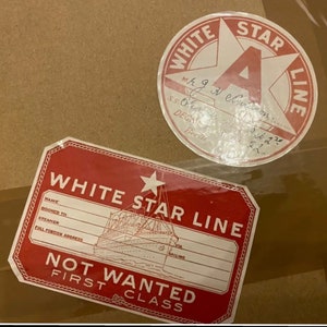 White Star Line - Second Class - Titanic luggage tag printable.