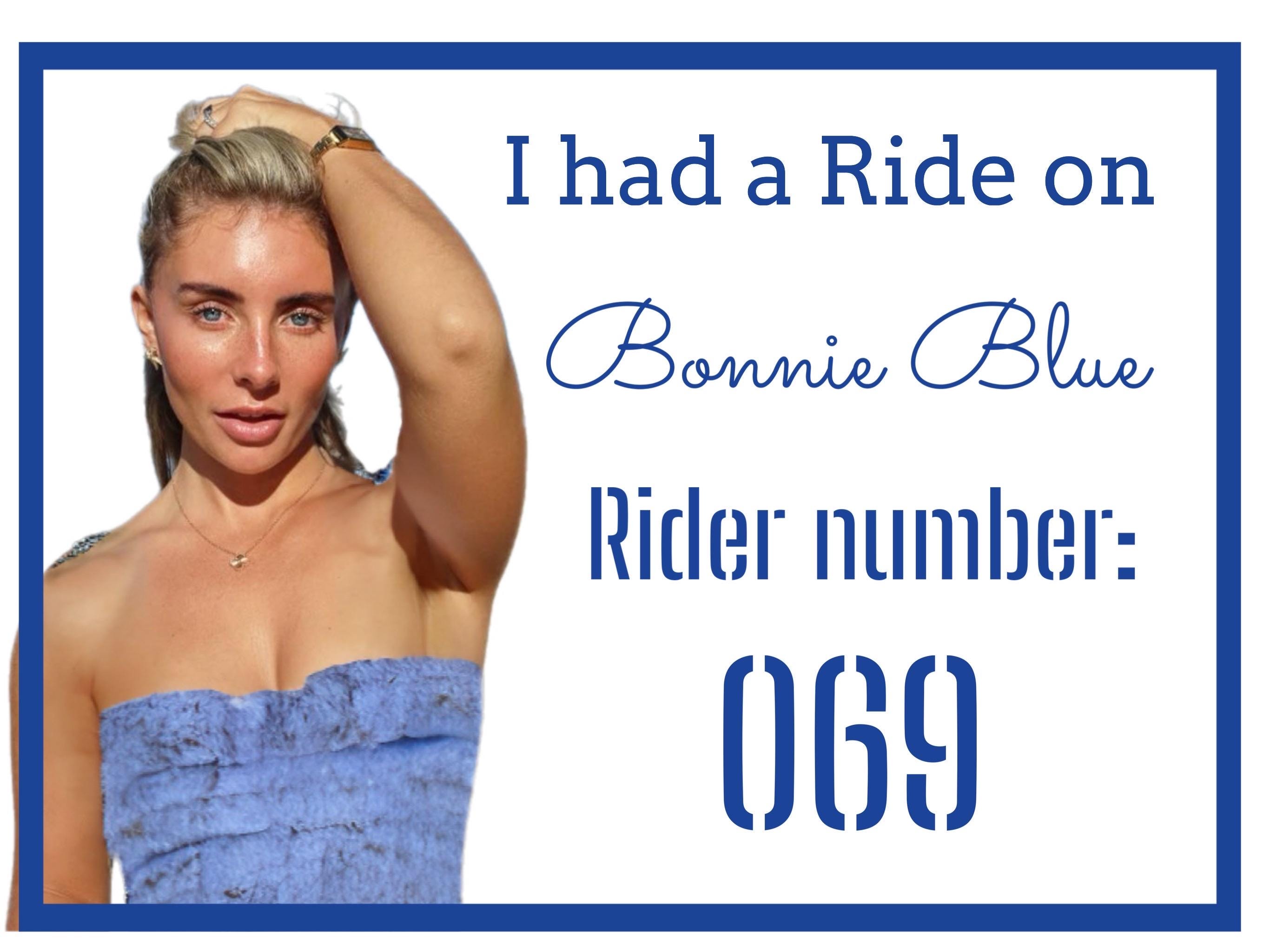 I Had a Ride Bonnie Blue Commerative Car Sticker 100mm - Etsy