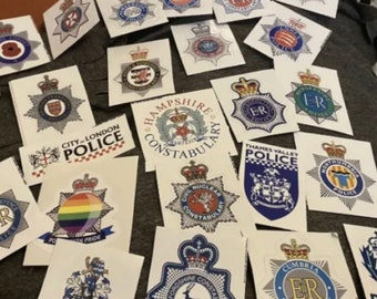 Pick you own vinyl police badge  80mm locker sticker