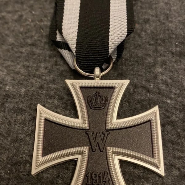 IJzeren Kruis Medaille Duitse WW1 2e Klasse 1914 met lint Reproductie Replica