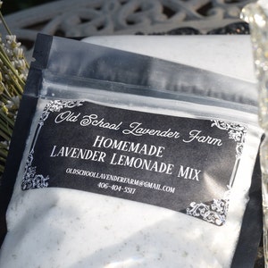 Lavender Lemonade Mix 10 Servings or Bulk Size Bag is 24 Servings Refreshing Light Summer Drink Mix for Mocktails or Cocktails