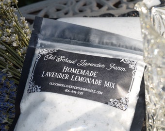 Lavender Lemonade Mix 10 Servings or Bulk Size Bag is 24 Servings Refreshing Light Summer Drink Mix for Mocktails or Cocktails