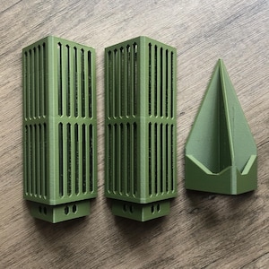 3D Print File STL Moss Pole Sphagnum Trellis Indoor Plant Support Houseplant Trellis D Shape Stackable Climbing Plants Houseplant Accessory
