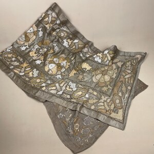 Antique Hand Embroidered Table Runner Furniture Cover Silk Vintage 50x164cm Wall Hanging Mat Rectangle Fabric Upholstery Handmade Textile