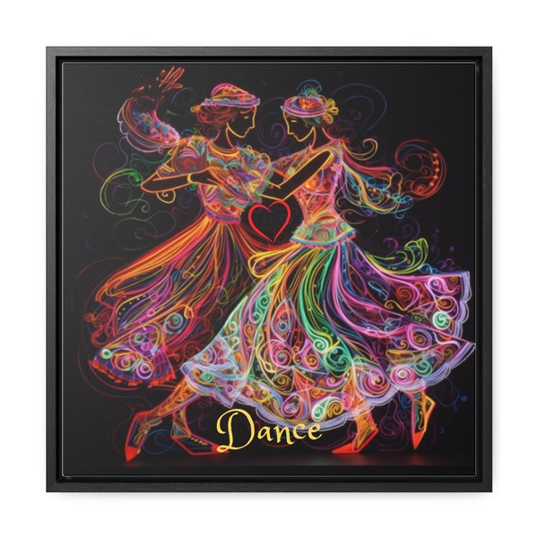 Dance inspired Gallery Canvas Wraps, Square Frame, Folklorico theme canvas for office or home or dance class. house warming home decor.