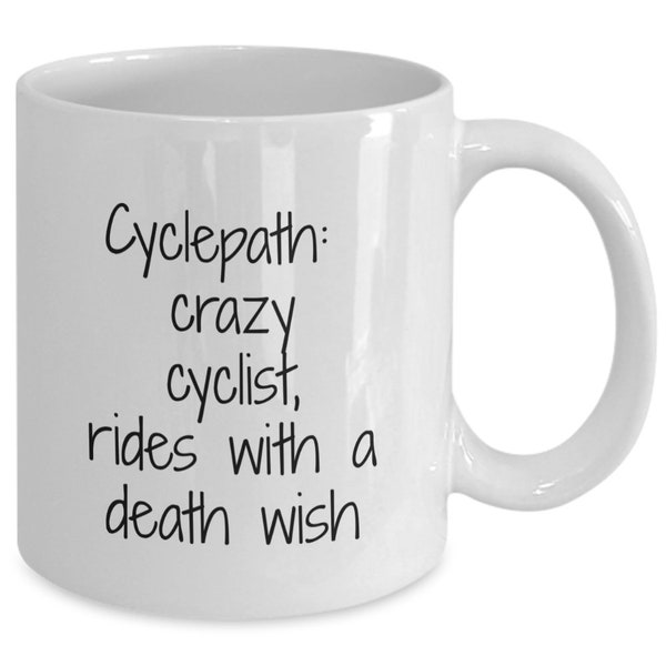 Funny coffee mug for cyclist, gift for cyclist, mountain biking theme for him or her, birthday or Christmas, cyclist group