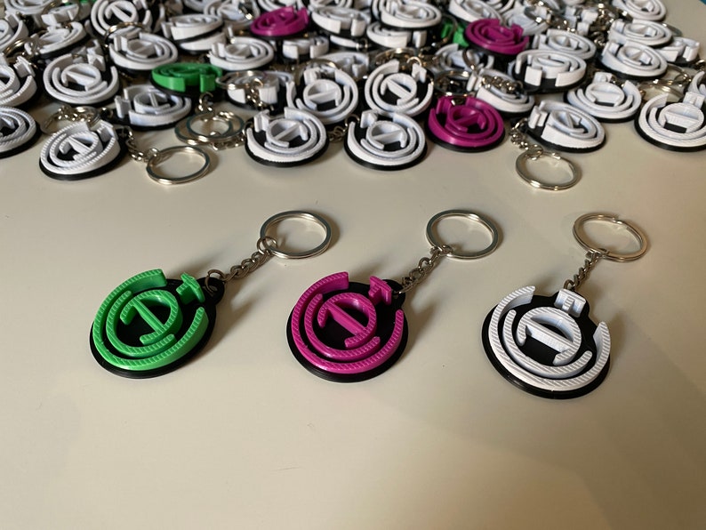 Custom 3D Printed Keychains Logo Keychain Custom Prints - Etsy