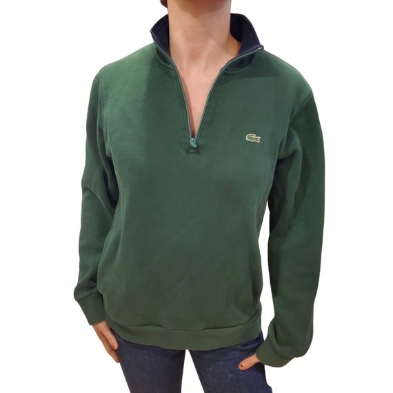 Green Lacoste Half-zip Sweater - Etsy