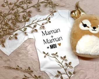 Body personnalisé " Maman + Maman = MOI "