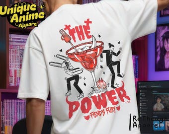 Camiseta gráfica de anime retro, ropa de calle, camisa de manga, colores cómodos, ropa vintage de demonio Fiend