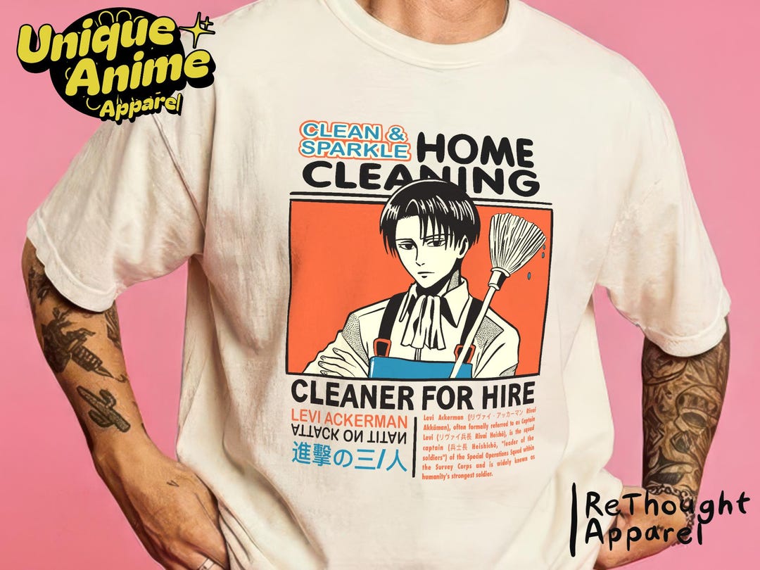 Funny Retro Anime Graphic Tee: Clean Freak Shirt - Etsy