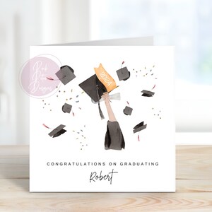 thumbnail image 2 of Personalised Handmade Graduation Card For Her – University Congrats With Envelope 2 of 5