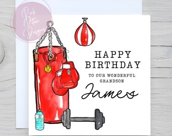 Boxing Sport Birthday Cards - Boys In Sports - Happy Birthday - Foto 6