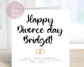 Divorce Card, Funny Divorce Card, Break Up Card, Funny Card, Congratulations on Your Divorce, Cheeky Card, Happy Divorce