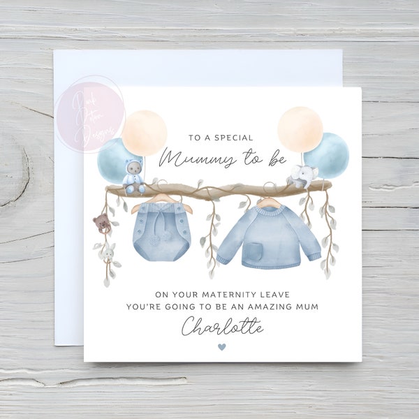 Baby Maternity Leave card, Mummy to be, Maternity Good Luck Card, Leaving to Have A Baby Card, Congratulations Pregnancy Card, Unisex
