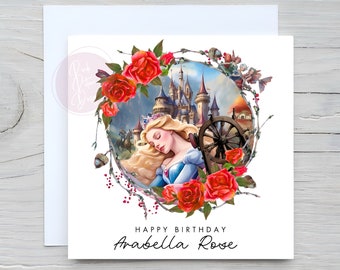 Personalised The Beauty Sleeping in the Wood Birthday Card Or Any Occasion Card, Any Age, Any Relation