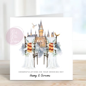 Personalised Wedding Day / Engagement Card Magic Watercolour School Birthday Card Son Daughter Grandson Granddaughter Niece Nephew image 5