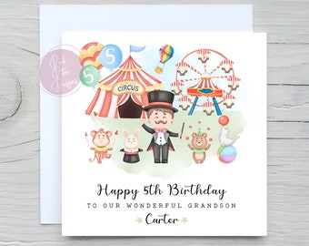 Carte d'anniversaire personnalisée pour petits-enfants, anniversaire 2024, petit-fils et petite-fille, nièce et neveu, anniversaire pour enfants