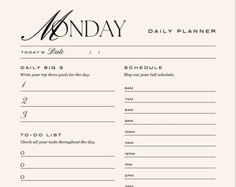 Custom Daily or Weekly Planner