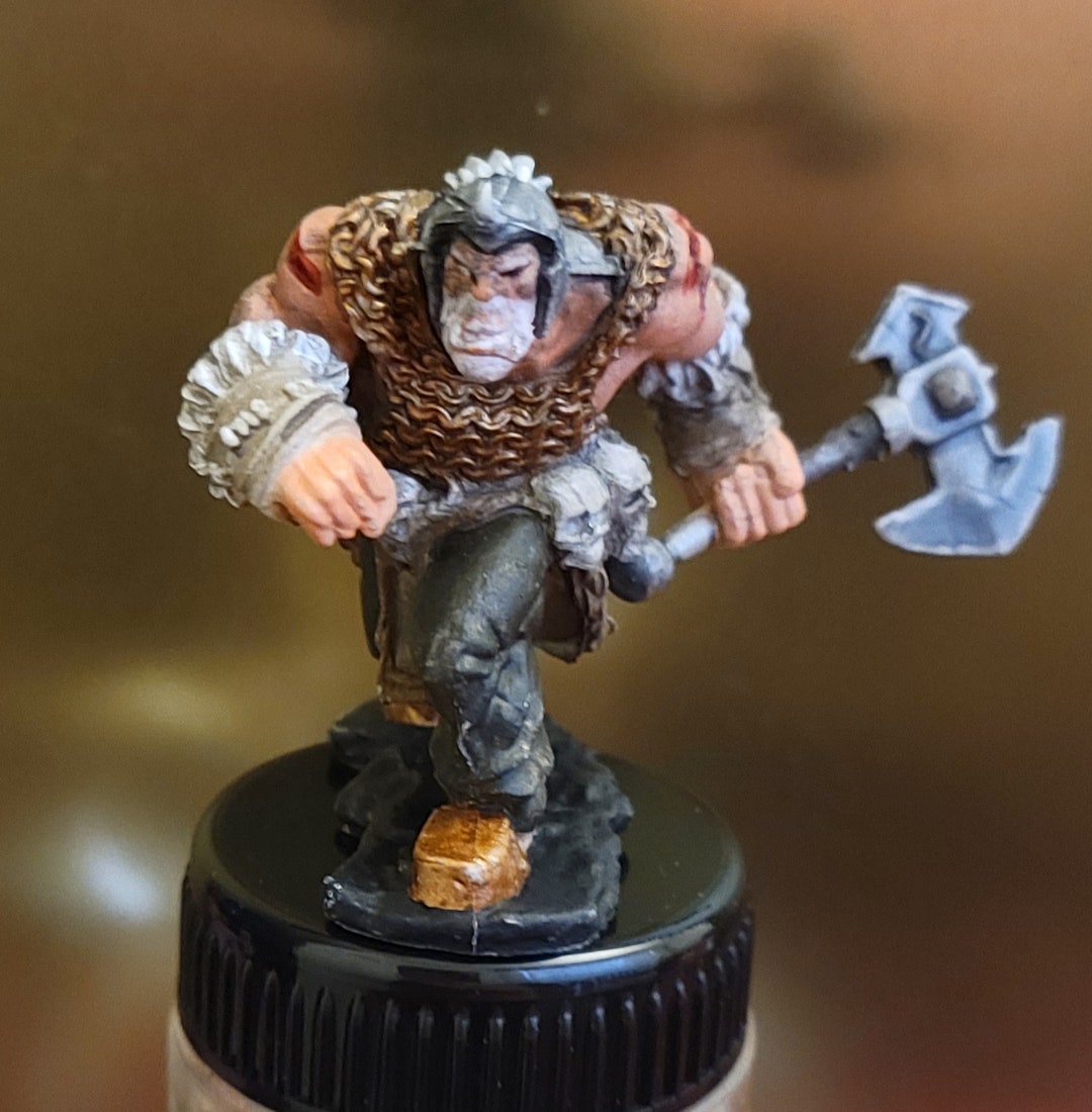 Handpainted Dnd Miniature Orc Barbarian - Etsy