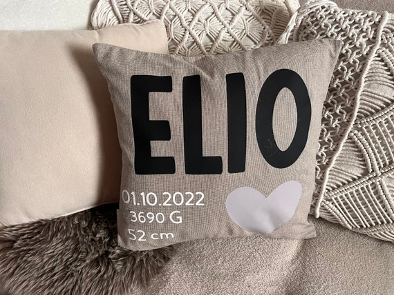 Cushion with personalized crotch/name
