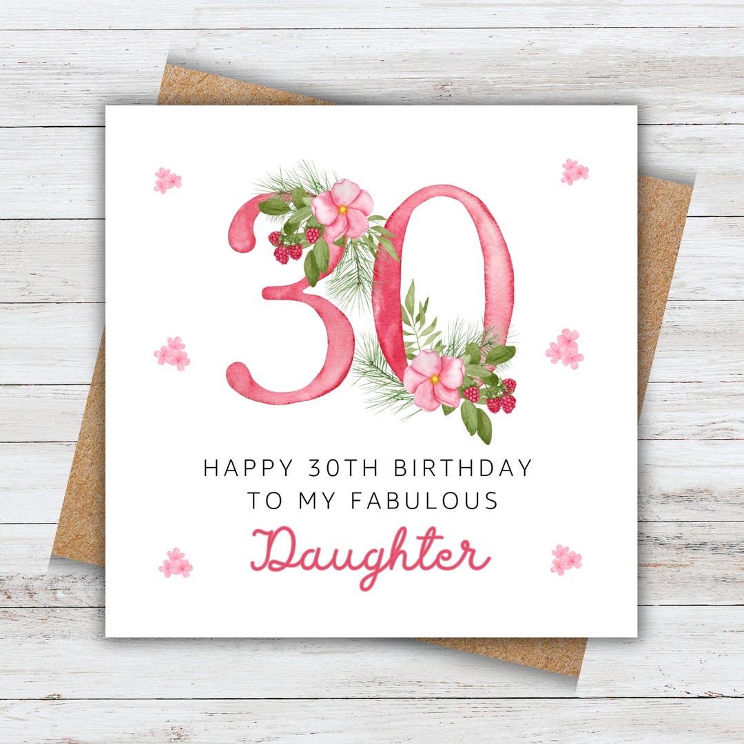 30. Geburtstag Tochter, Geburtstagskarte für Tochter, 30. Geschenk für